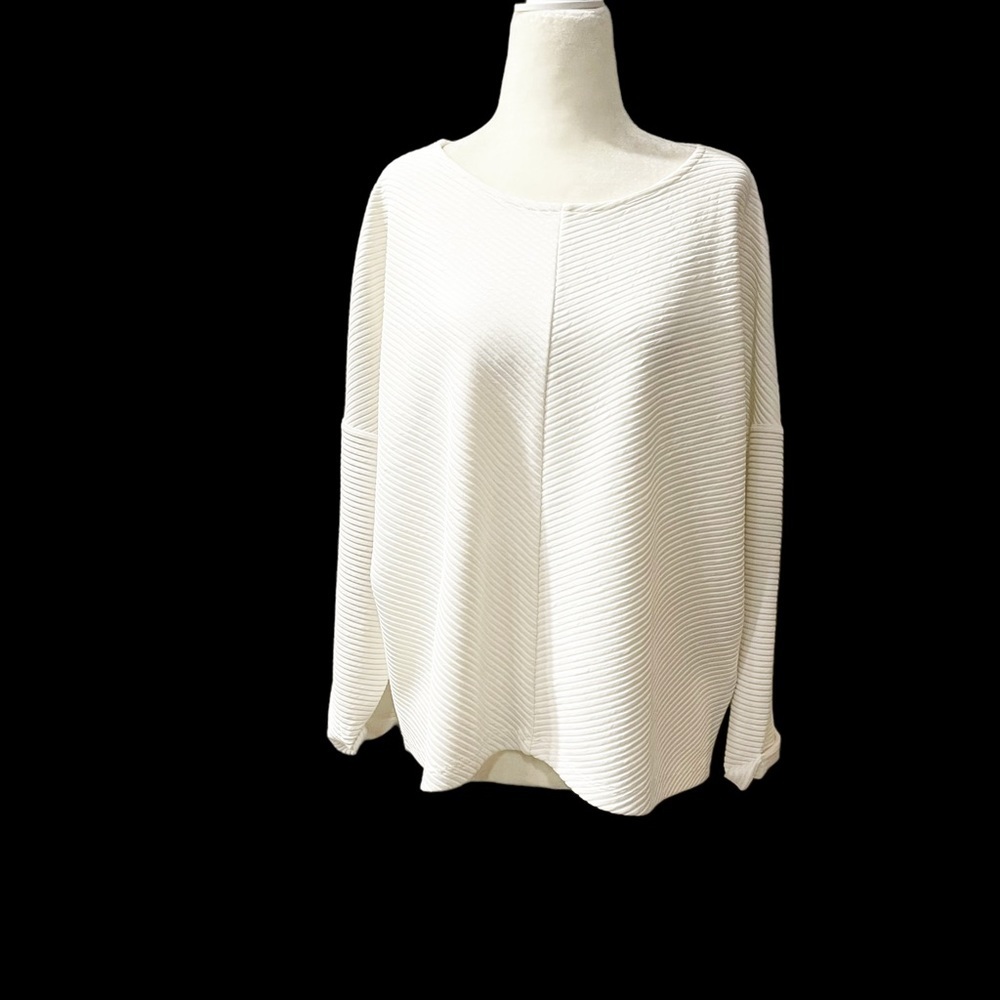 Asos Curve Women’s Top 3/4 Sleeve Shirt  Ribbed Size 18.